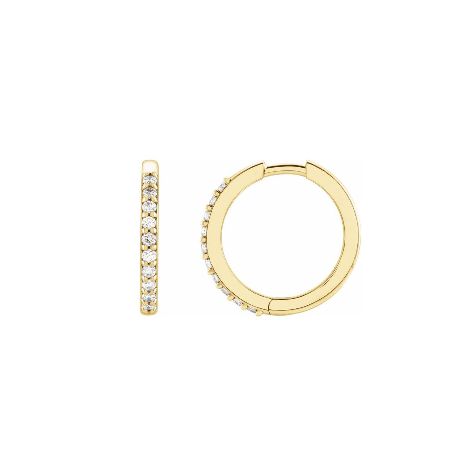 Large Gemstone Huggies ⟡ 15mm