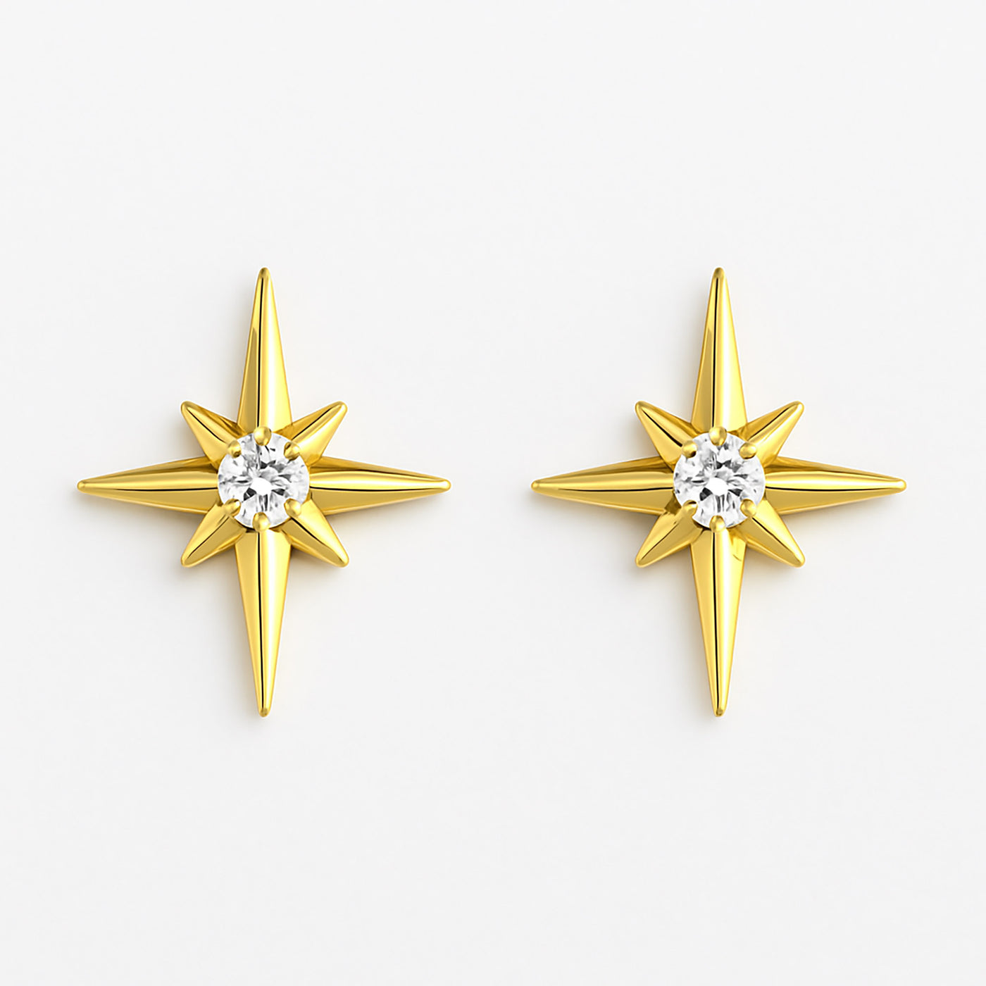 North Star Diamond Stud Earrings