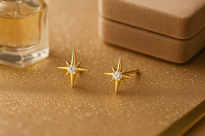 North Star Diamond Stud Earrings