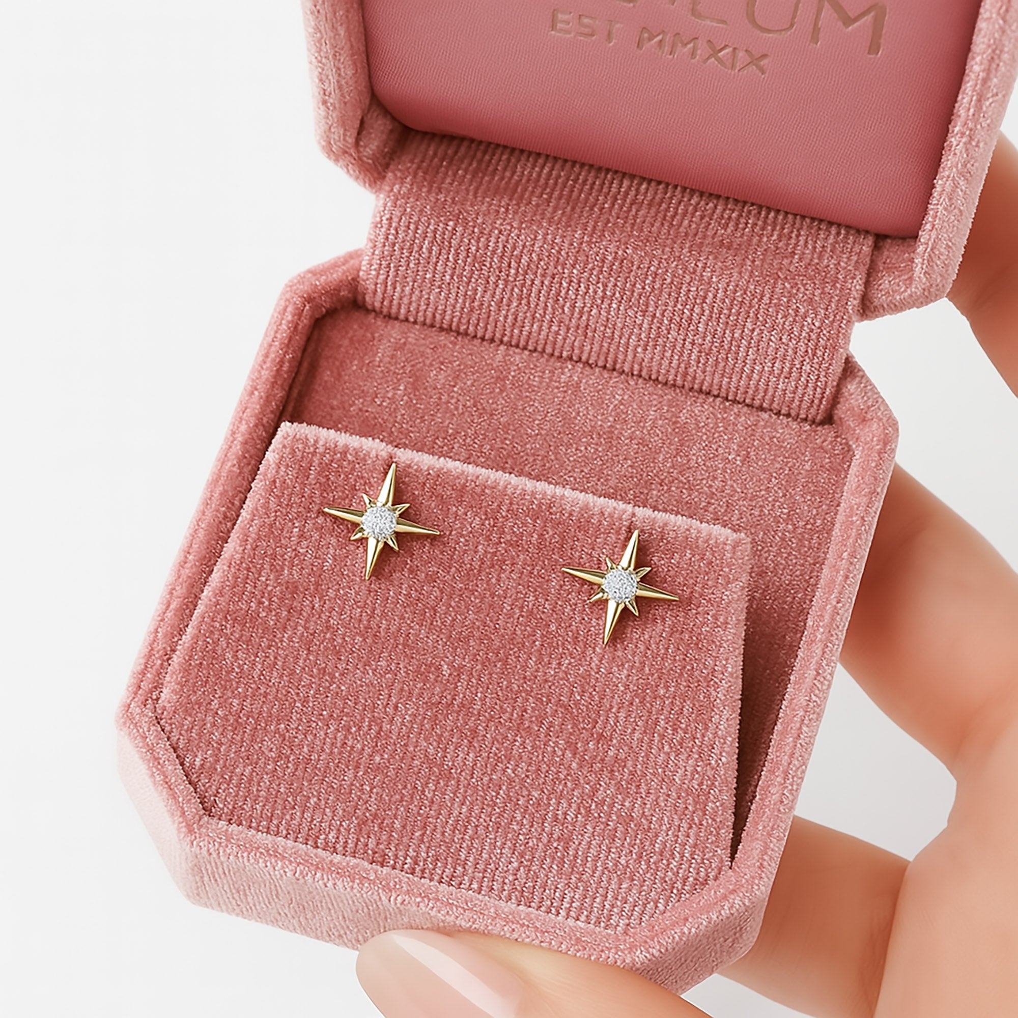 North Star Diamond Stud Earrings