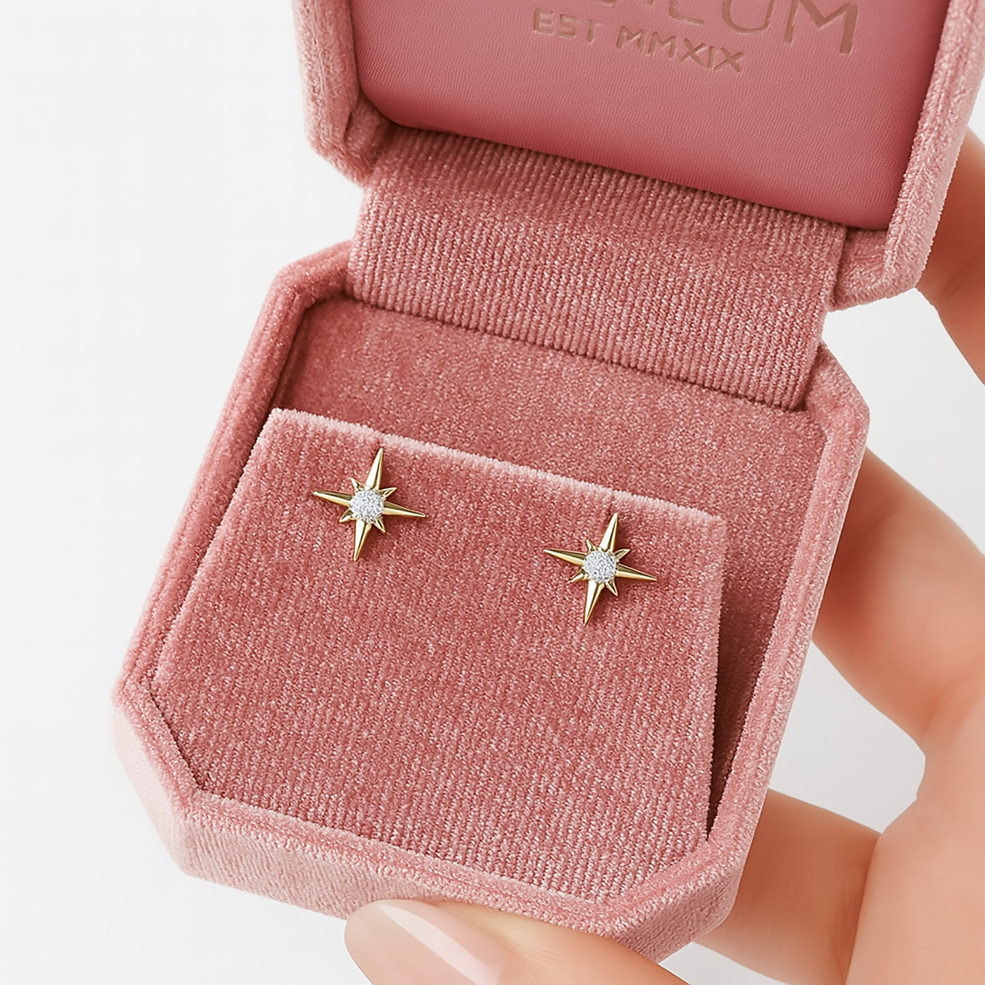 North Star Diamond Stud Earrings