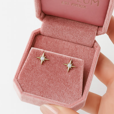 North Star Diamond Stud Earrings