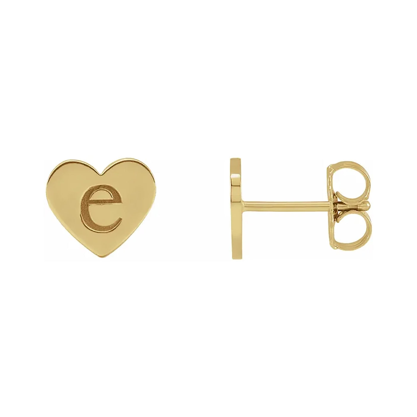 Engravable Heart Stud Earring