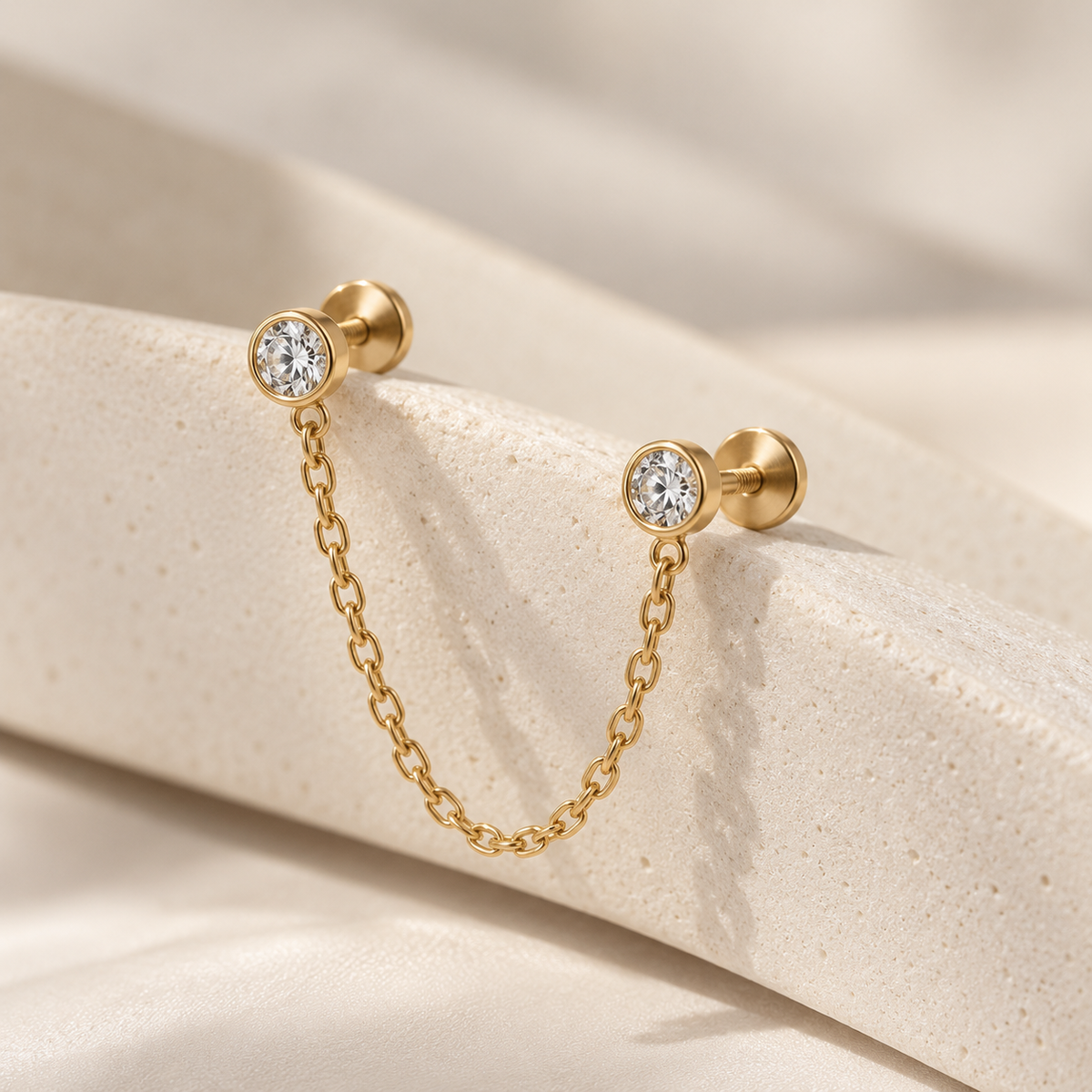 The Duet Chain Earring