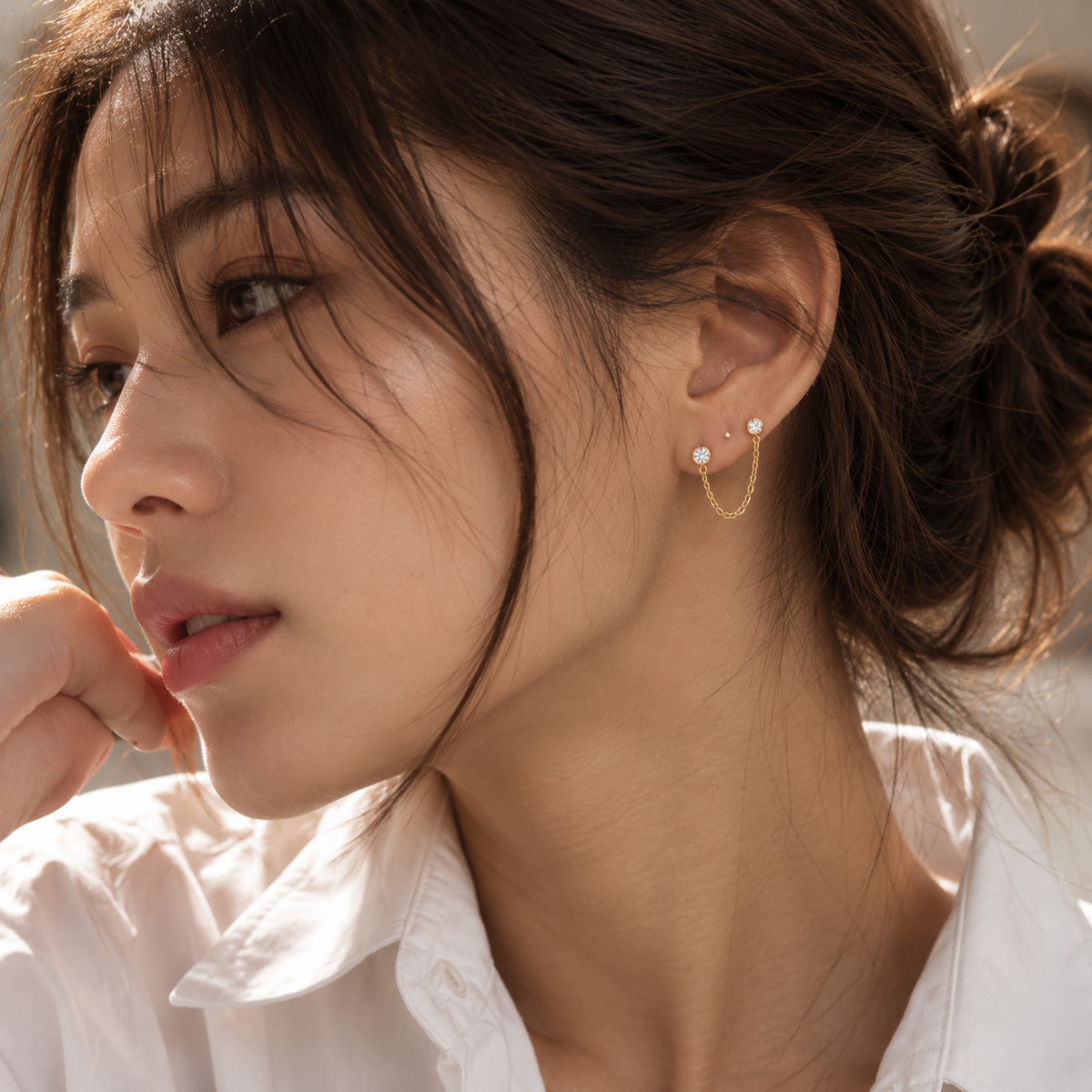 The Duet Chain Earring
