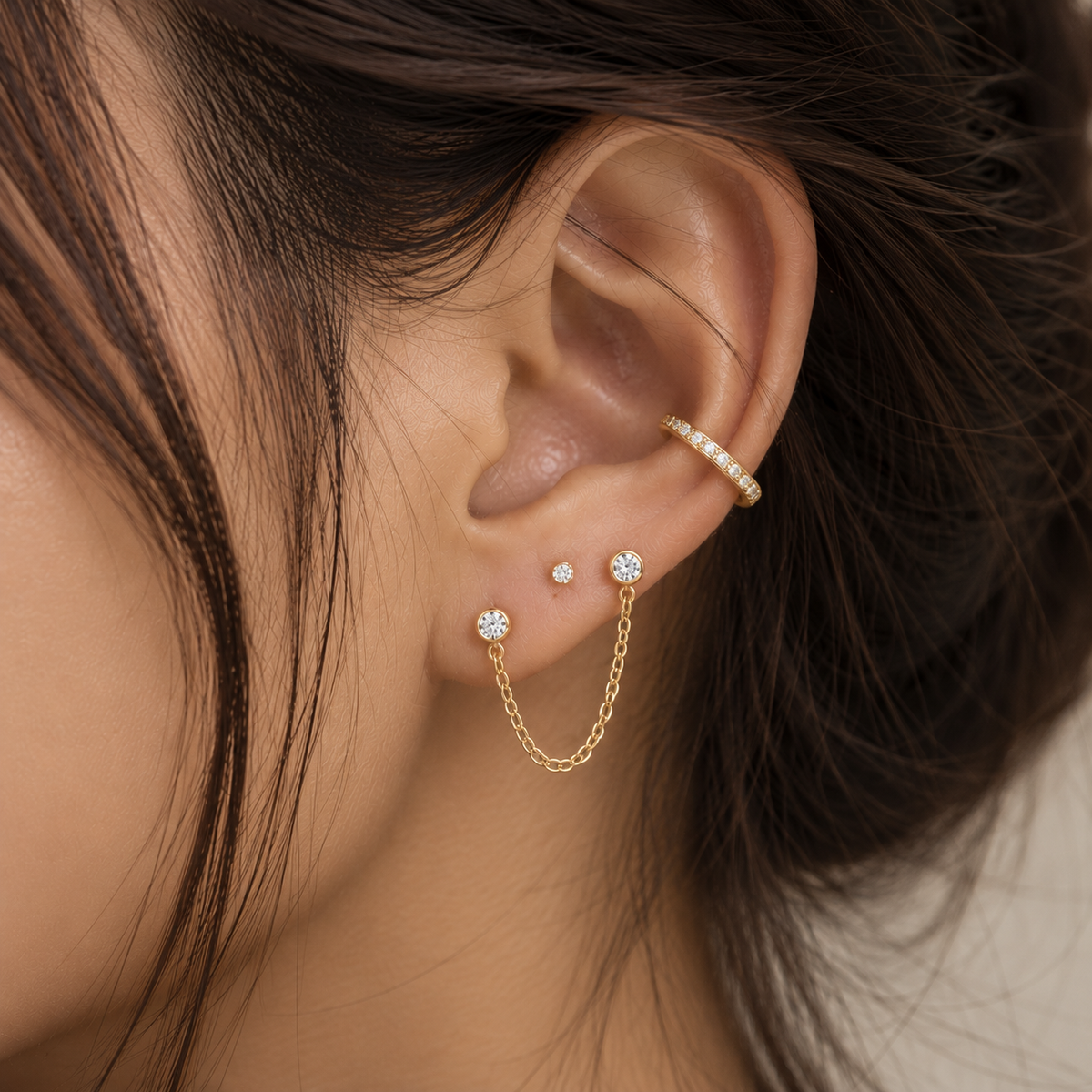 The Duet Chain Earring