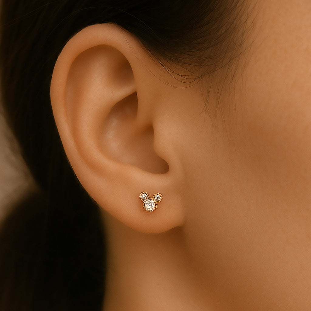 Sparkly Mouse Studs