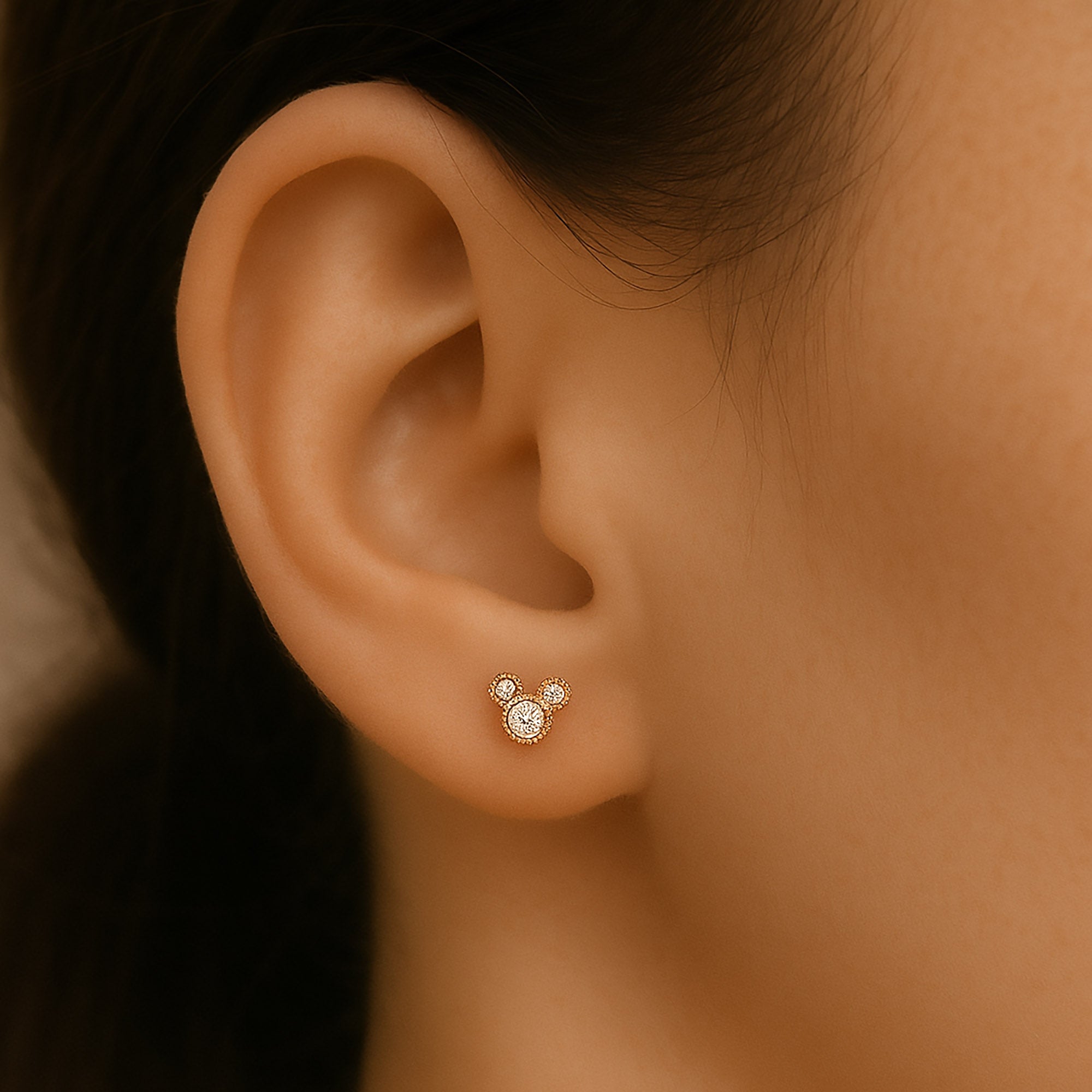 Sparkly Mouse Studs