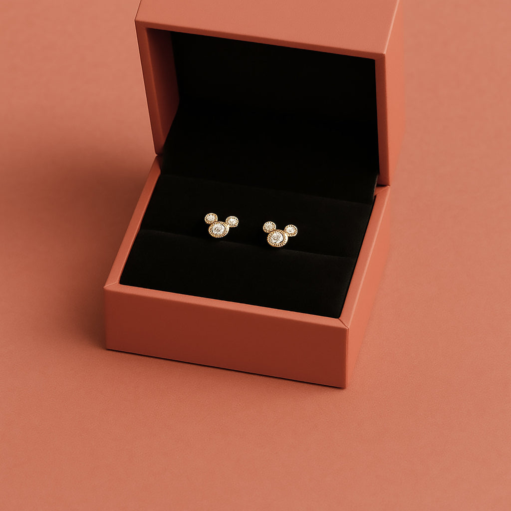 Sparkly Mouse Studs