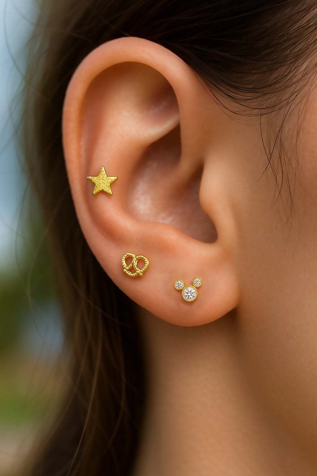 Sparkly Mouse Studs