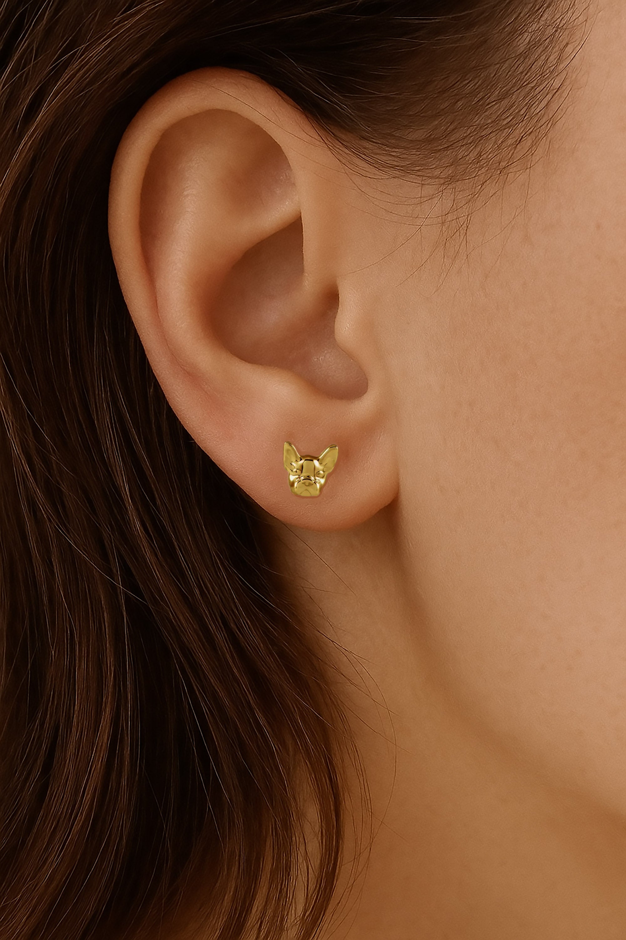 Frenchie Stud Earrings