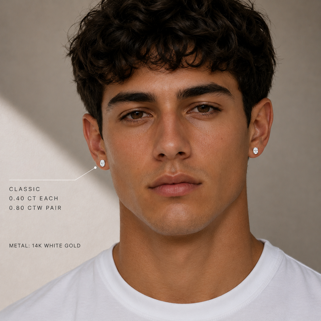 FACET ⬩ Oval Diamond Studs
