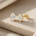 FACET ⬩ Oval Diamond Studs