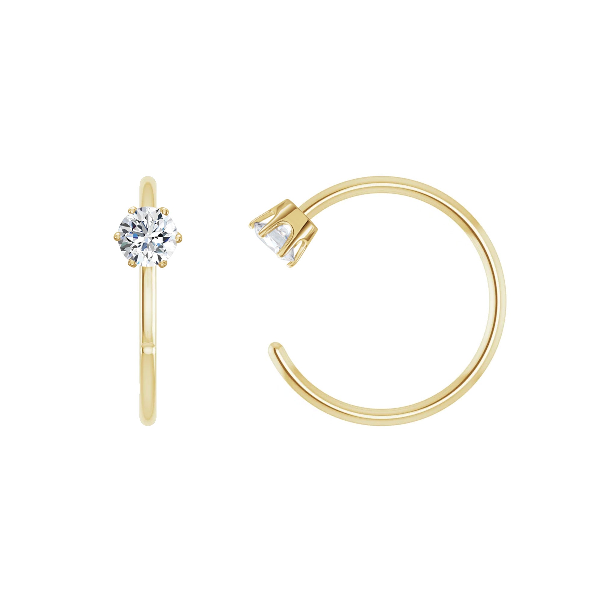 10mm Reverse Round Diamond Huggies (GEN II)