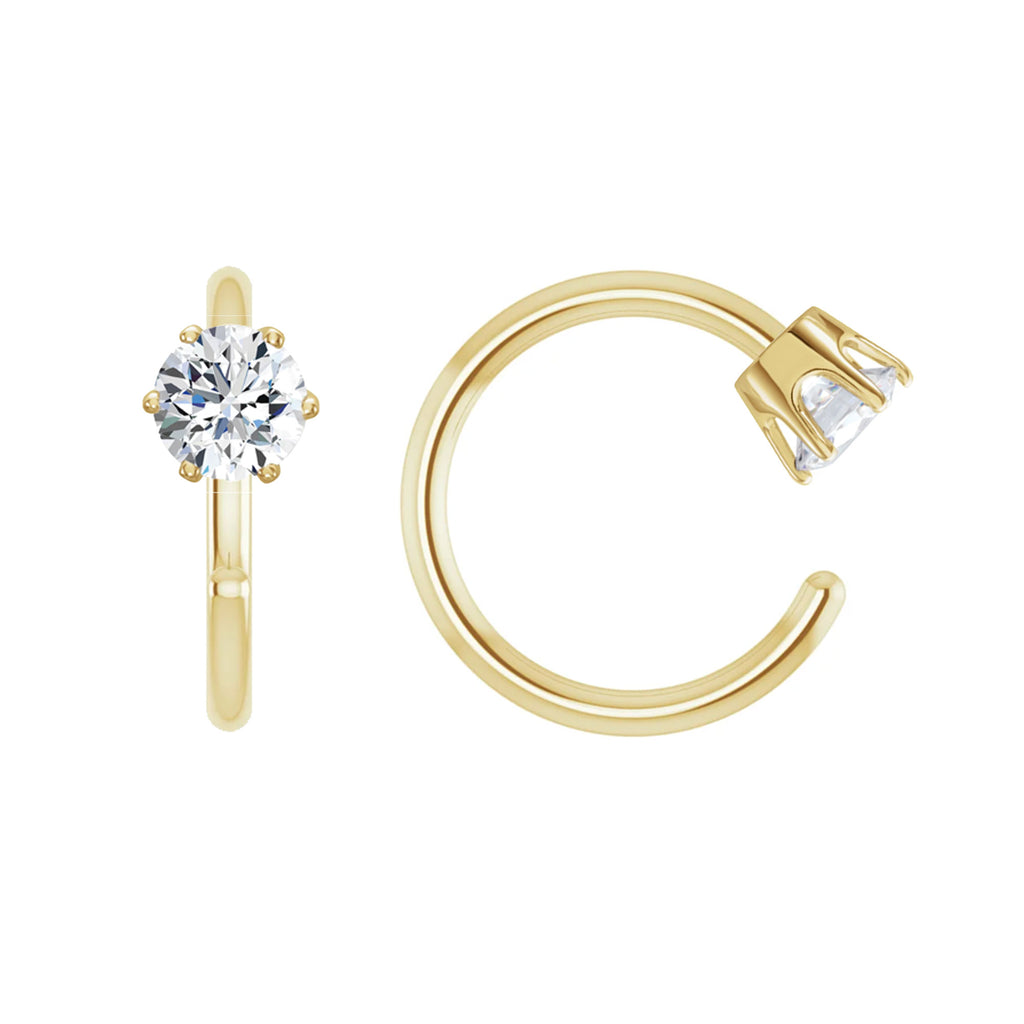 8mm Reverse Round Diamond Huggies (GEN II)
