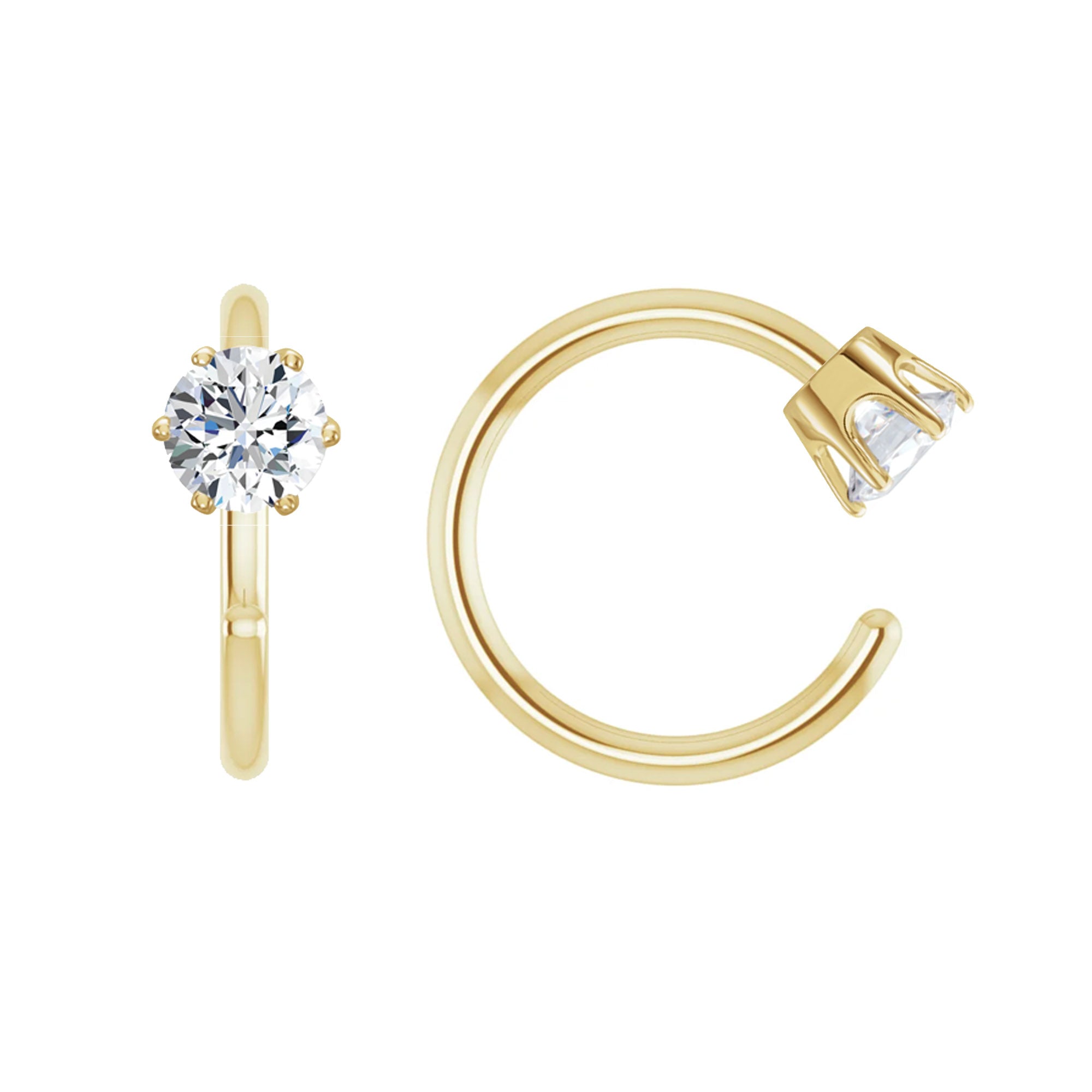8mm Reverse Round Diamond Huggies (GEN II)