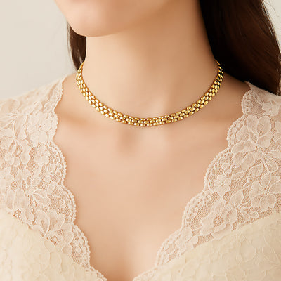 9.5mm Panther Chain Choker Necklace