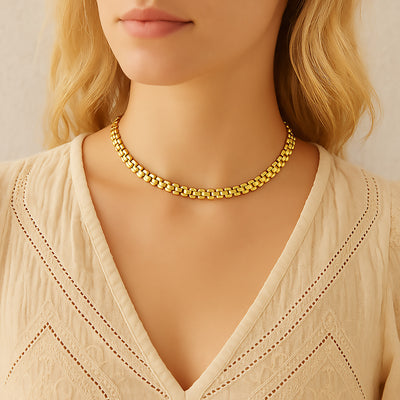 9.5mm Panther Chain Choker Necklace