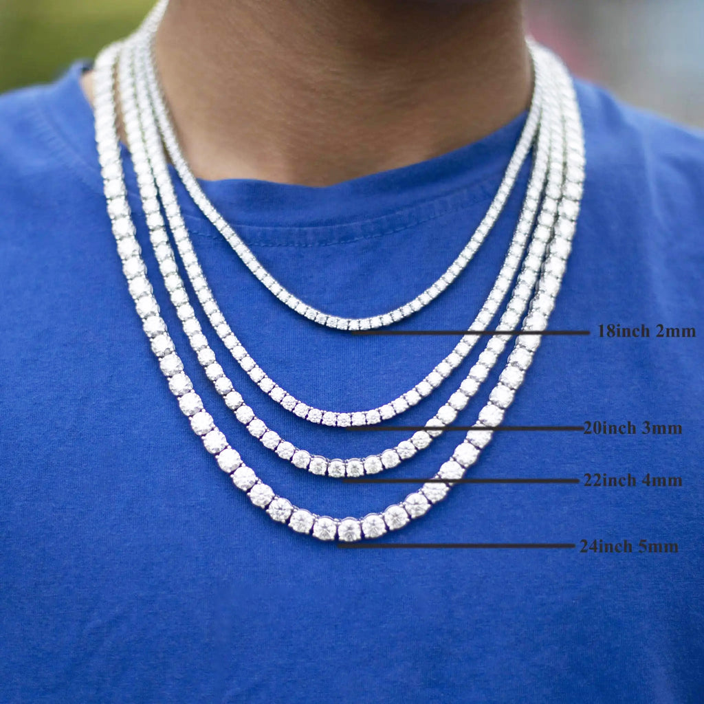 3mm Moissanite Tennis Necklace