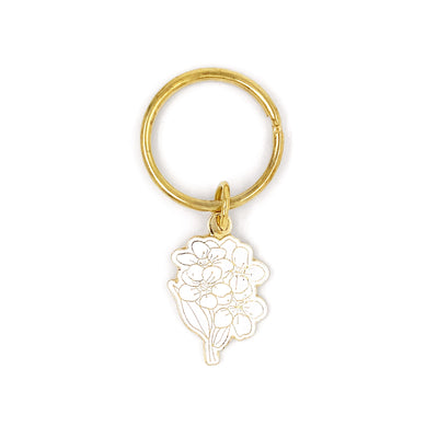 May Birth Flower Keychain (Hawthorn)