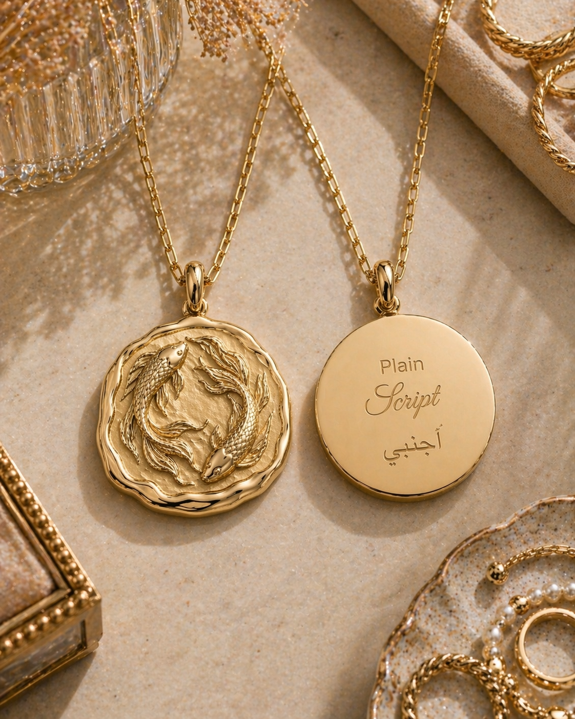 PISCES ⟡ Vintage Zodiac Coin Medallion
