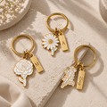 Birth Flower Enamel Keychain ⬩ Personalized