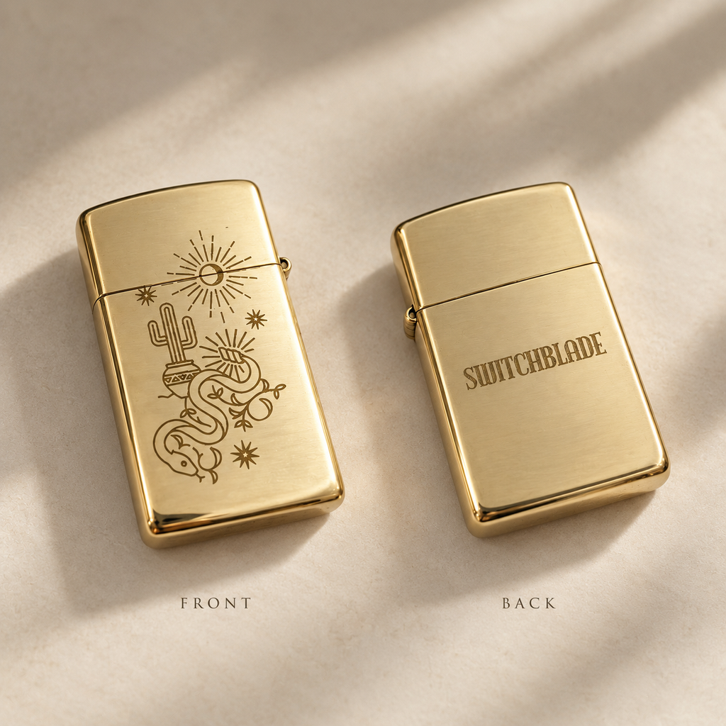 Zippo® Slim High Polish Brass Lighter ⬩ KAUREUM Exclusive