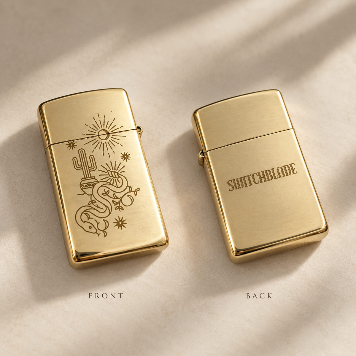 Zippo® Slim High Polish Brass Lighter ⬩ KAUREUM Exclusive