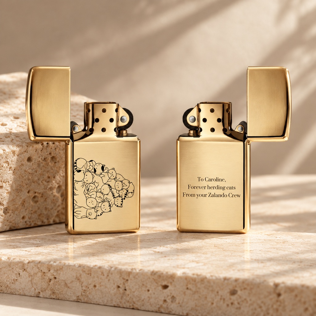 Zippo® Slim High Polish Brass Lighter ⬩ KAUREUM Exclusive