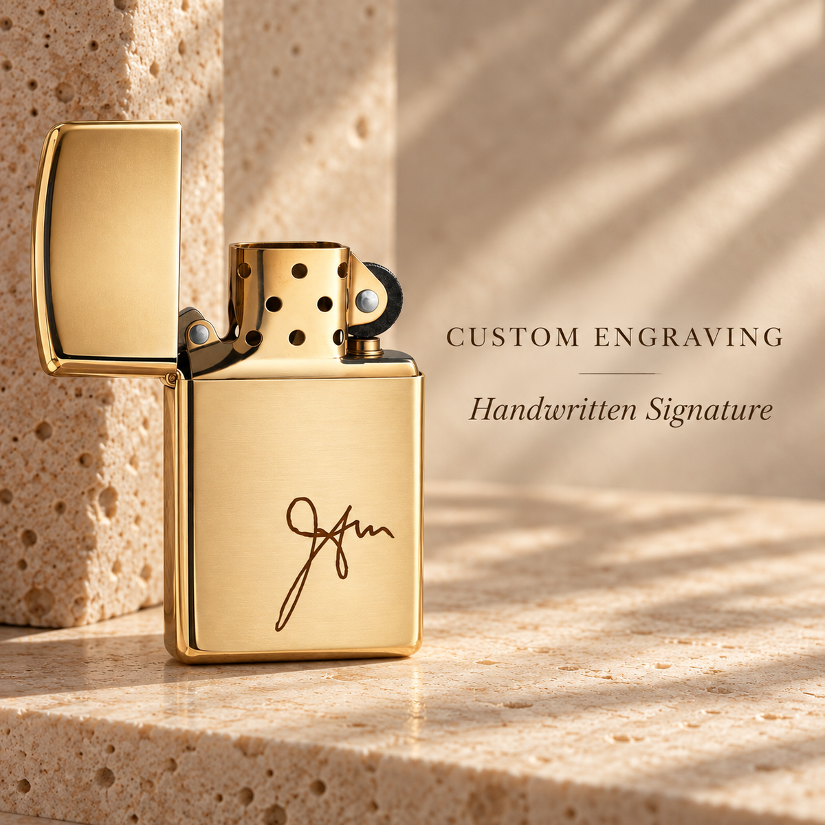 Zippo® Slim High Polish Brass Lighter ⬩ KAUREUM Exclusive