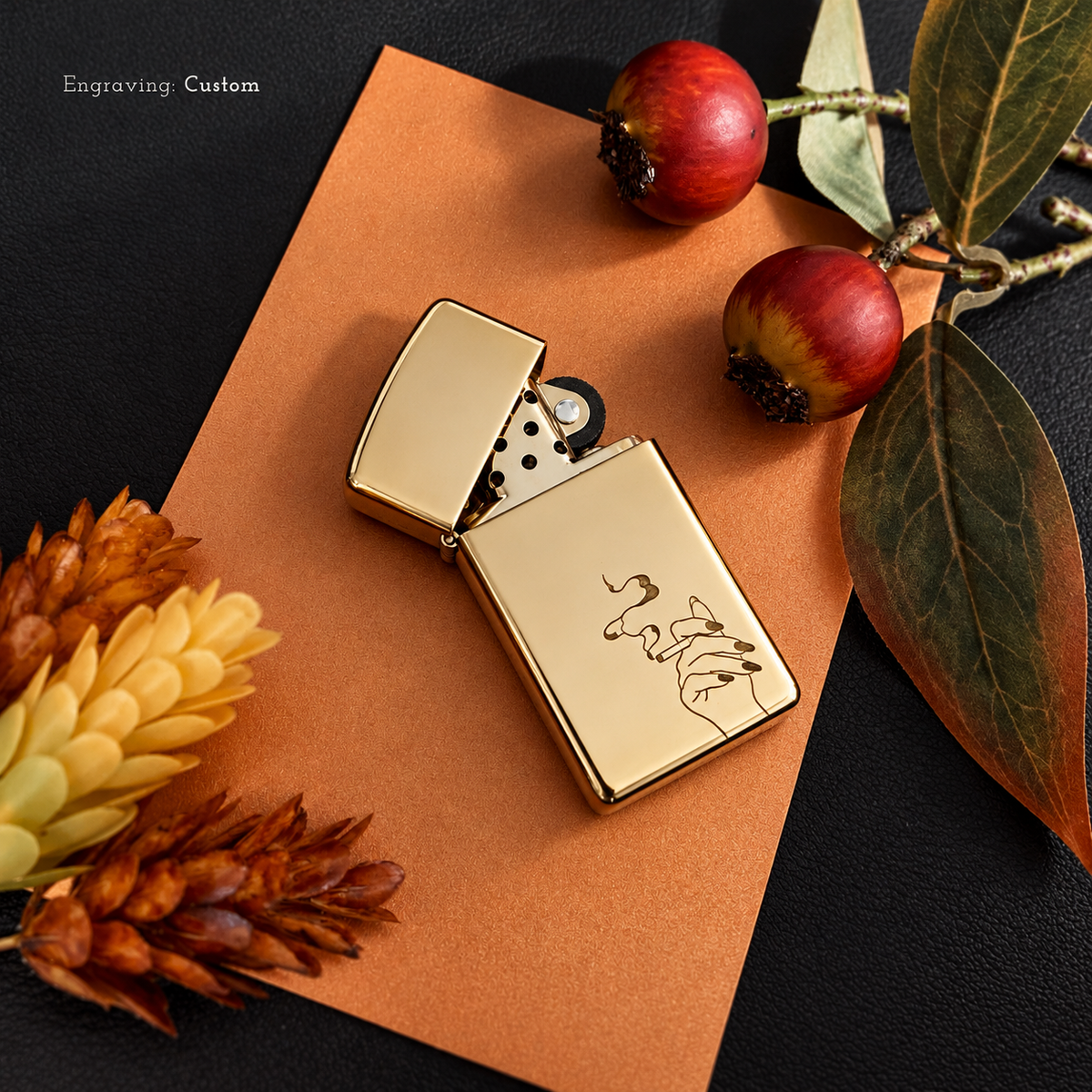 Zippo® Slim High Polish Brass Lighter ⬩ KAUREUM Exclusive
