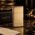 Zippo® Slim High Polish Brass Lighter ⬩ KAUREUM Exclusive