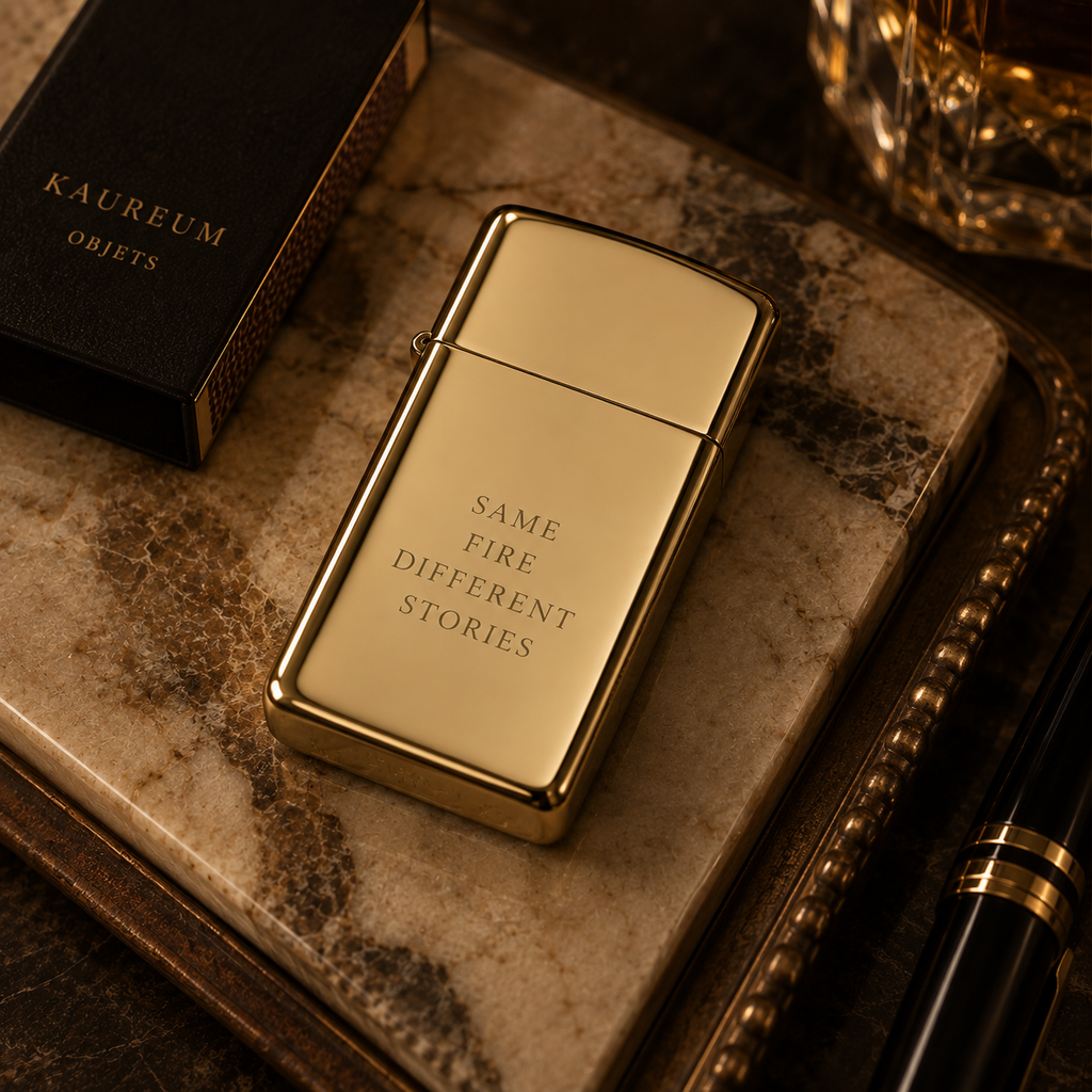 Zippo® Slim High Polish Brass Lighter ⬩ KAUREUM Exclusive