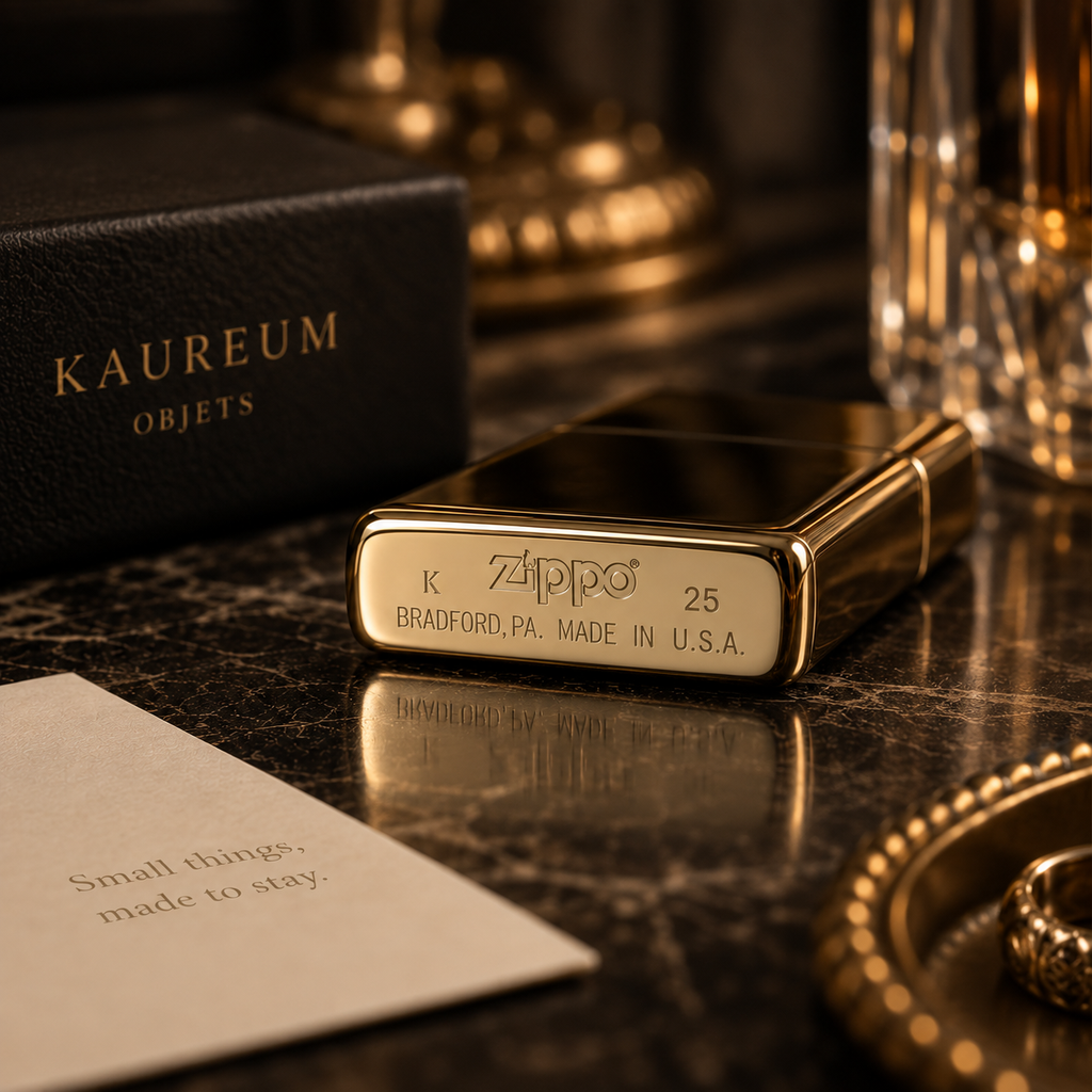 Zippo® Slim High Polish Brass Lighter ⬩ KAUREUM Exclusive