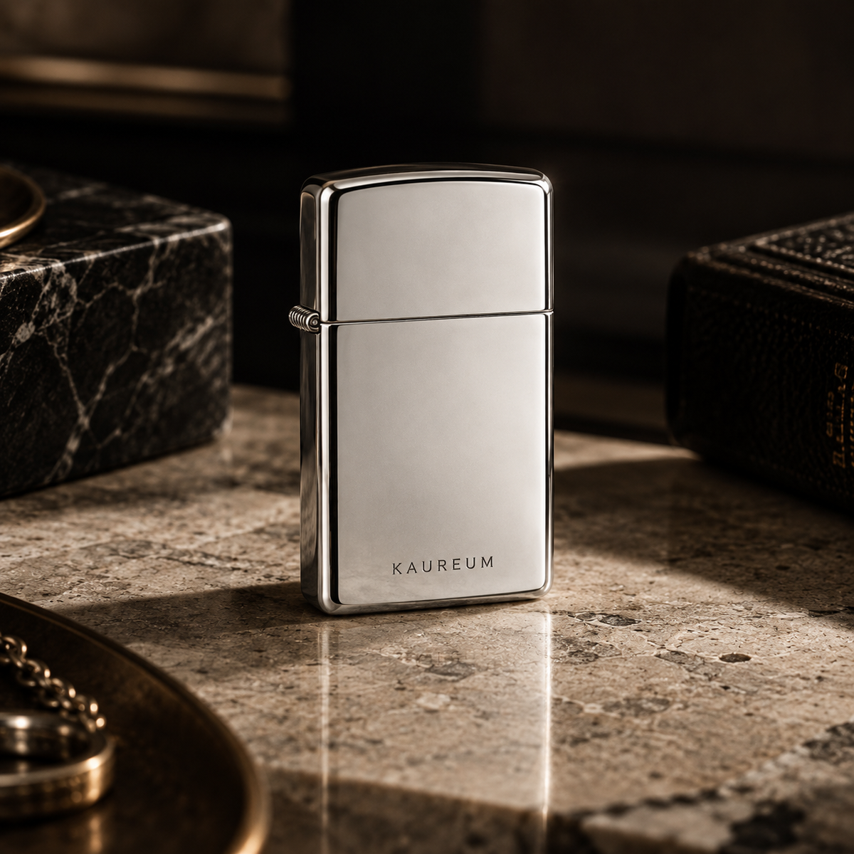Zippo® Slim High Polish Chrome Lighter ⬩ KAUREUM Exclusive