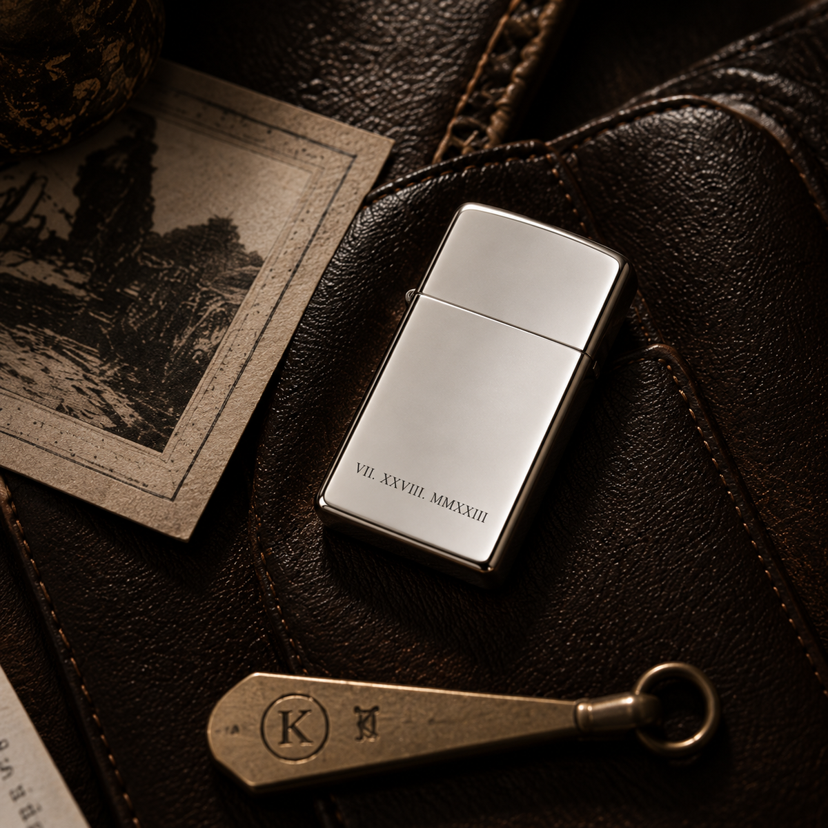 Zippo® Slim High Polish Chrome Lighter ⬩ KAUREUM Exclusive
