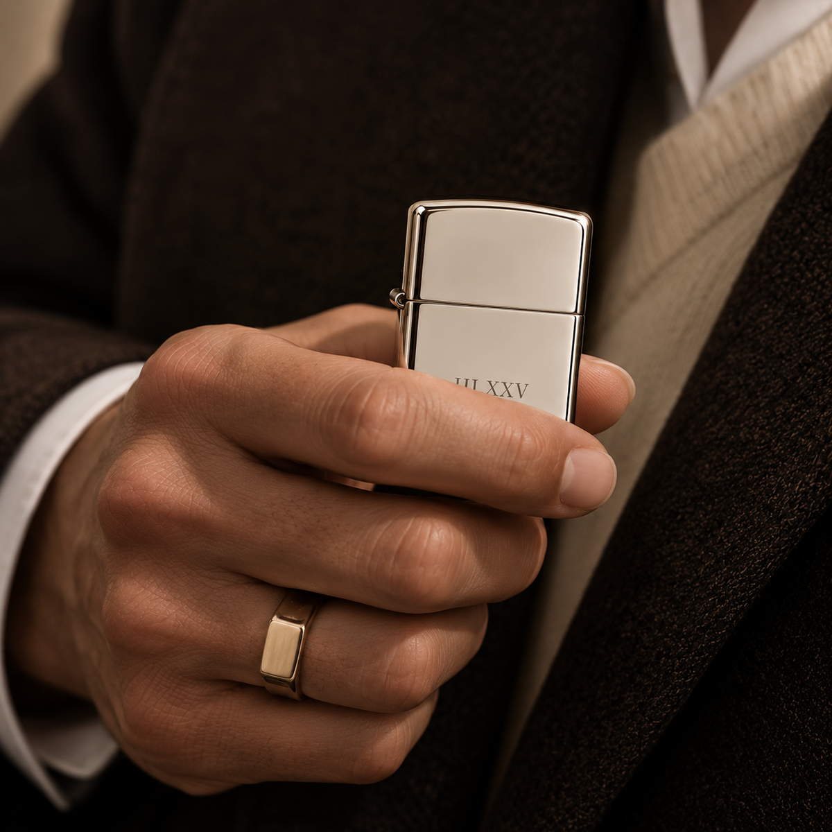 Zippo® Sterling Silver Slim Lighter ⬩ KAUREUM Exclusive