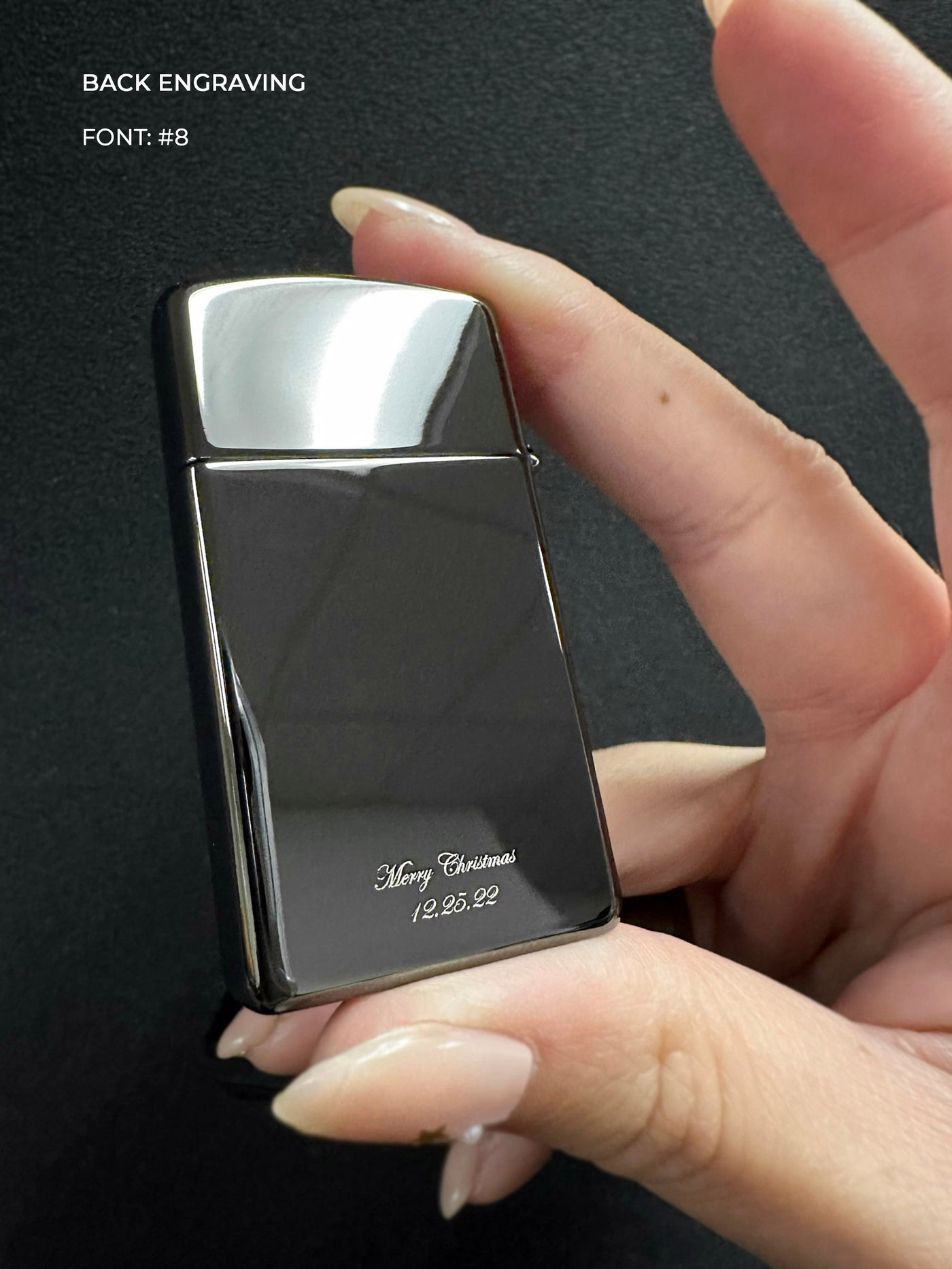 Black Chrome Lighter (Complimentary Engraving)