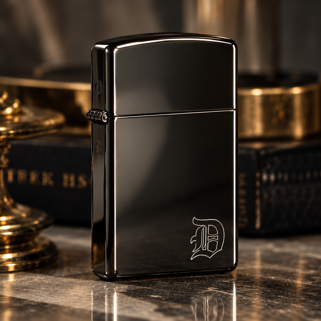 Zippo® Black Chrome Lighter ⬩ KAUREUM Exclusive
