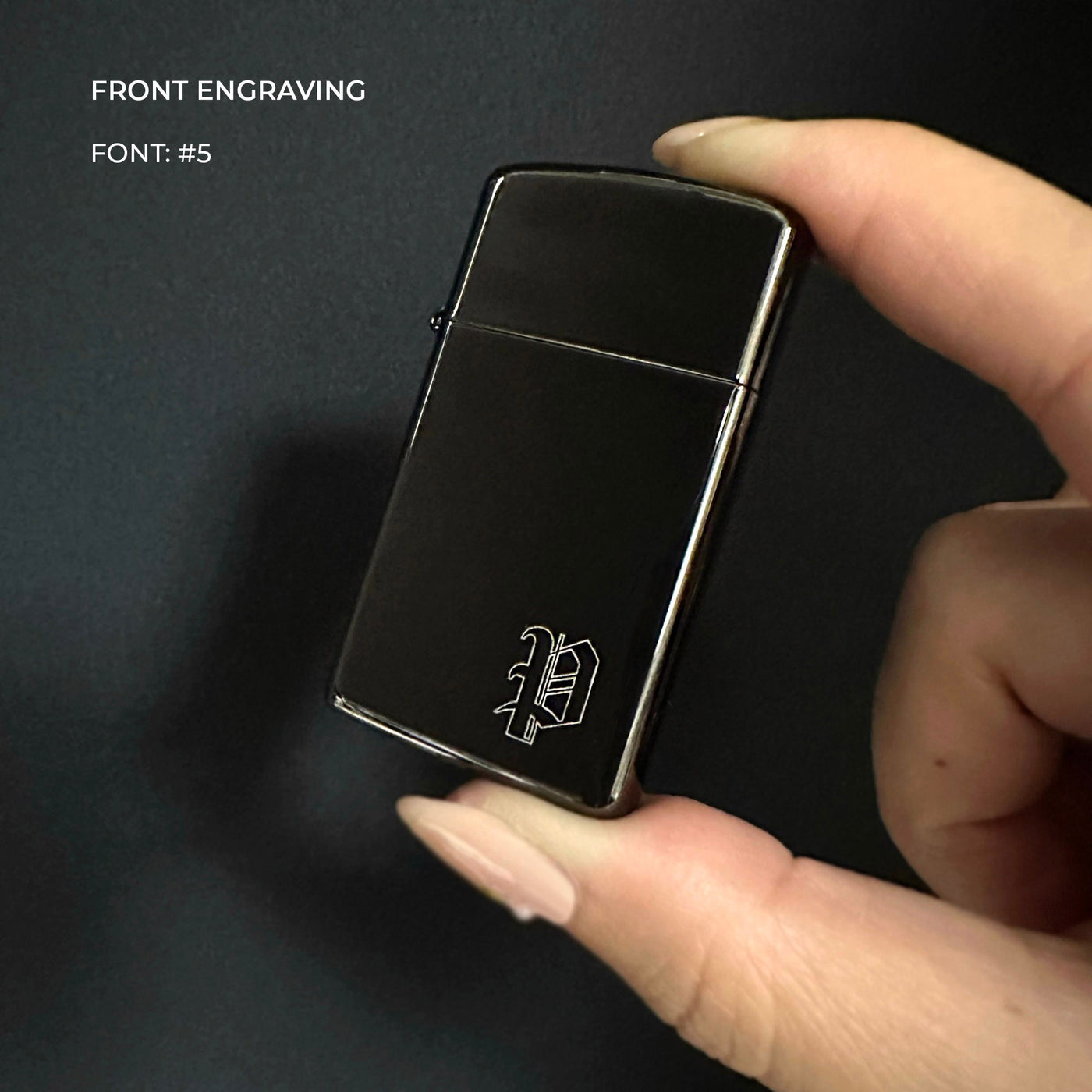 Black Chrome Lighter (Complimentary Engraving)