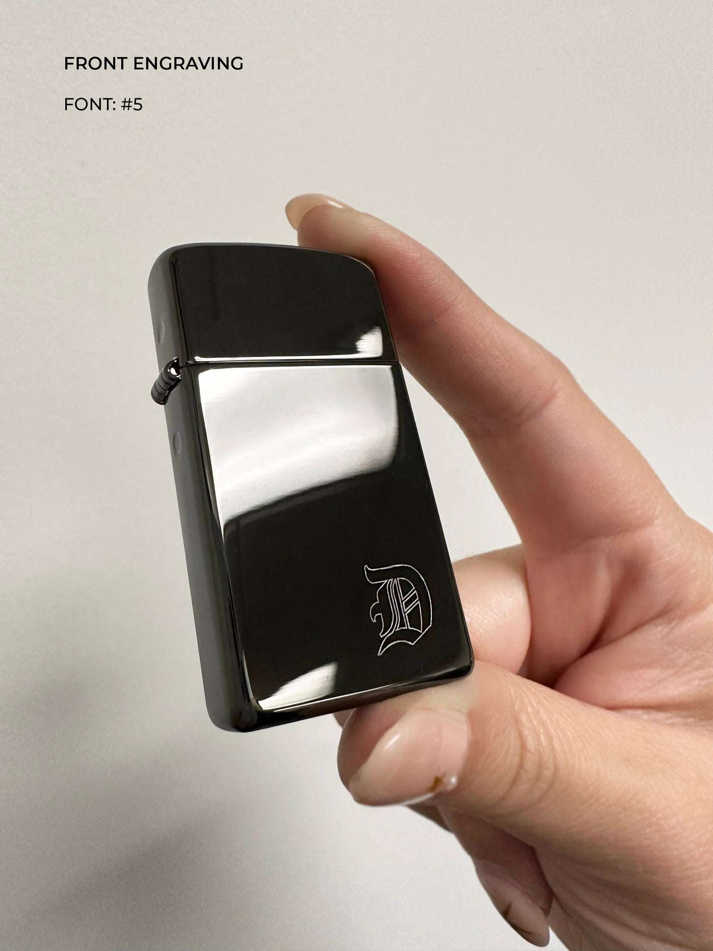 Black Chrome Lighter (Complimentary Engraving)