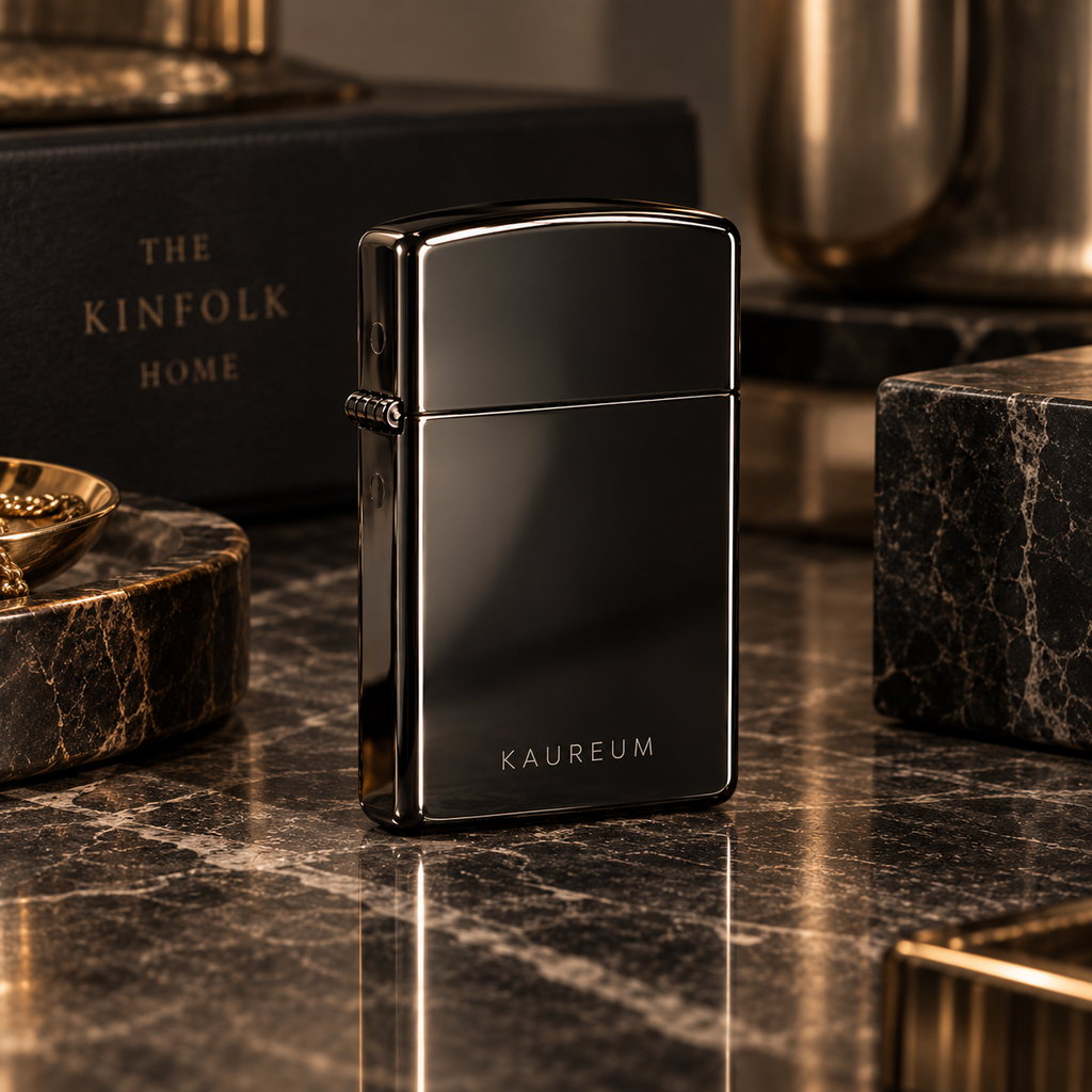 Zippo® Black Chrome Lighter ⬩ KAUREUM Exclusive