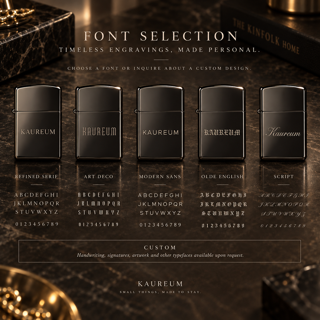 Zippo® Black Chrome Lighter ⬩ KAUREUM Exclusive