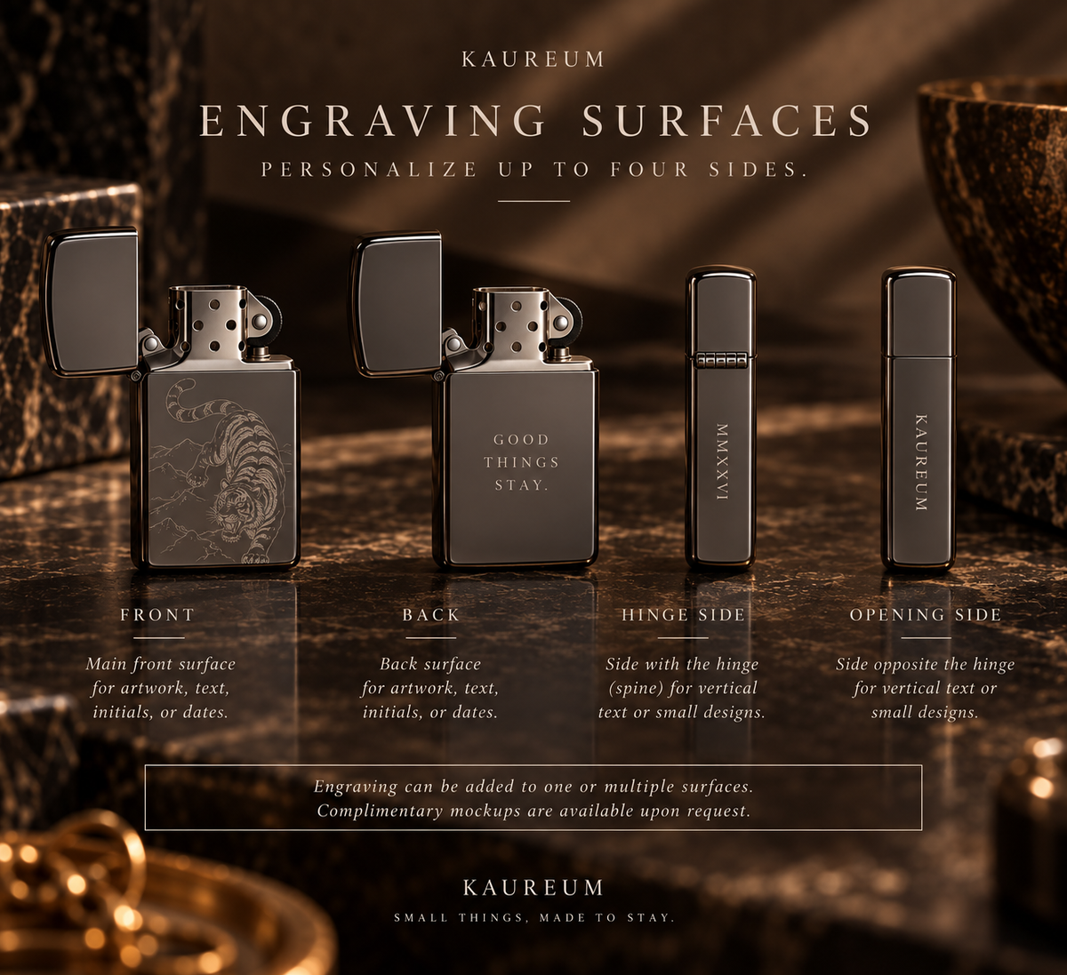 Zippo® Black Ice® Lighter ⬩ KAUREUM Exclusive