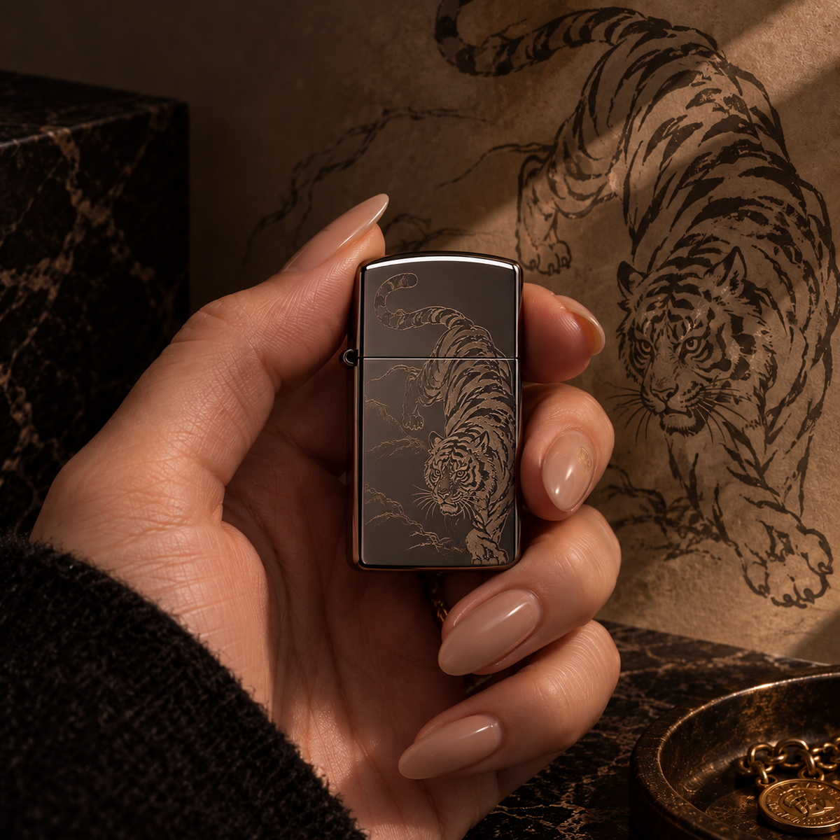 Zippo® Black Ice® Lighter ⬩ KAUREUM Exclusive