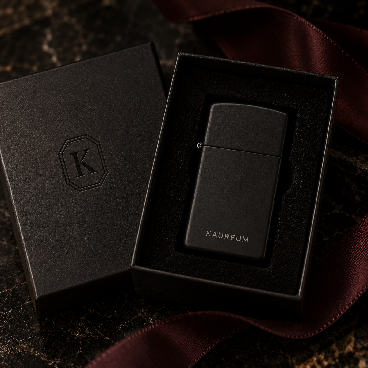 Zippo® Matte Black Lighter ⬩ KAUREUM Exclusive