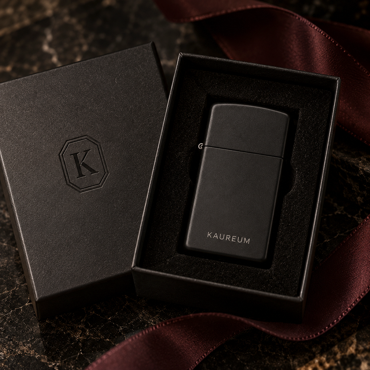 Zippo® Matte Black Lighter ⬩ KAUREUM Exclusive