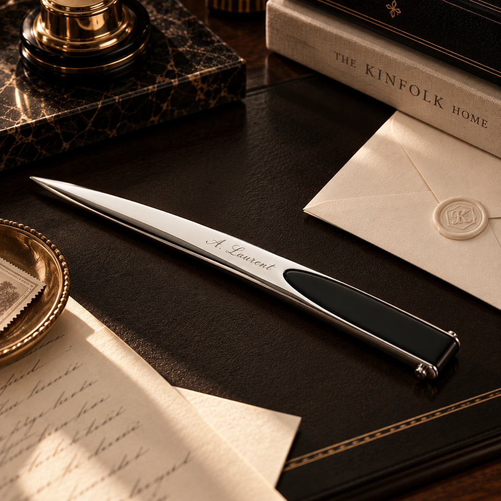 Black Inlay Letter Opener