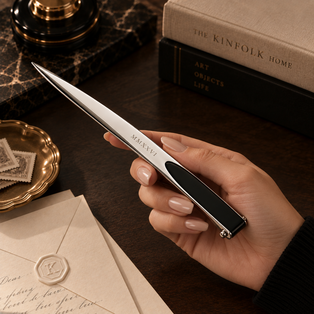 Black Inlay Letter Opener