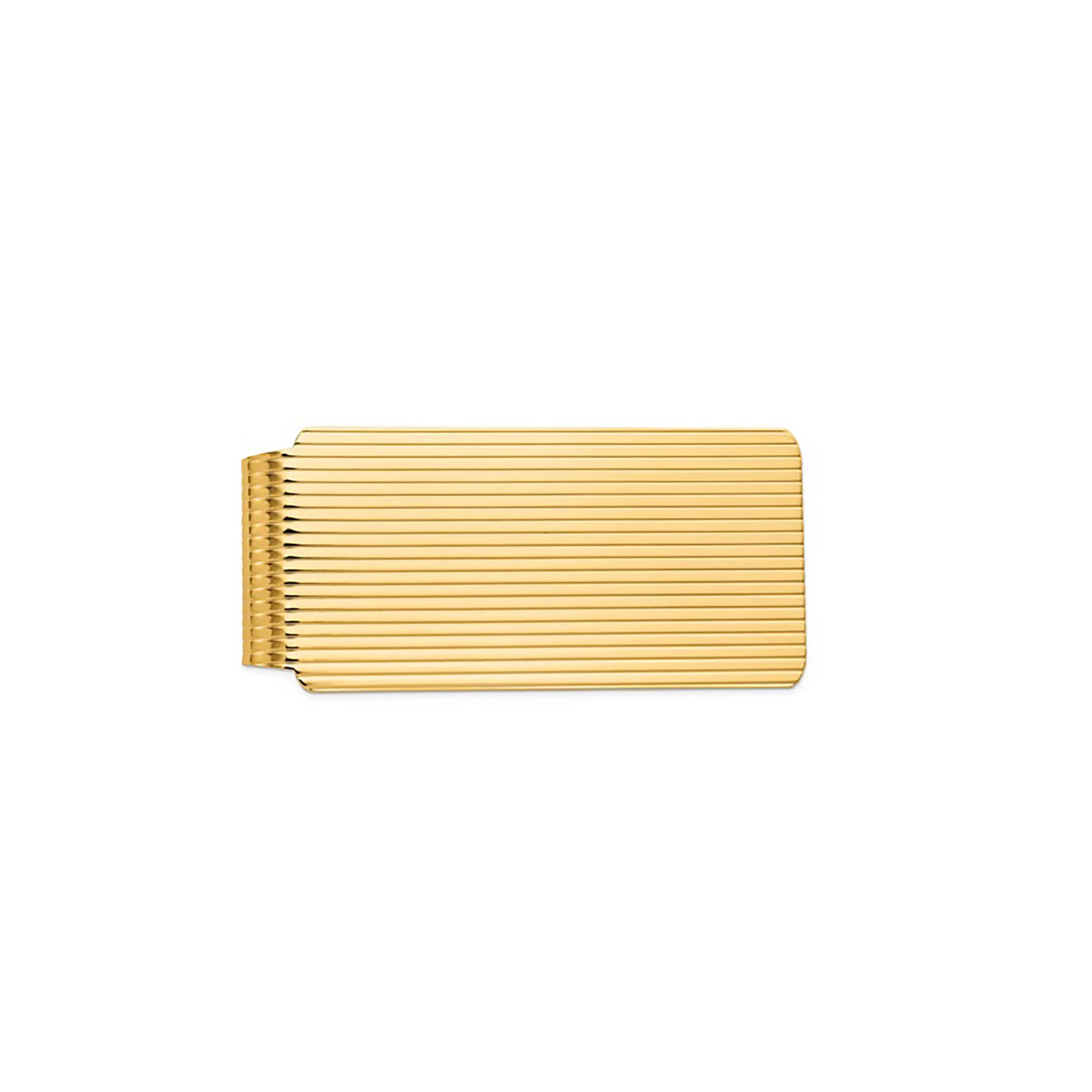 Grooved Money Clip ♦ 14K Solid Gold